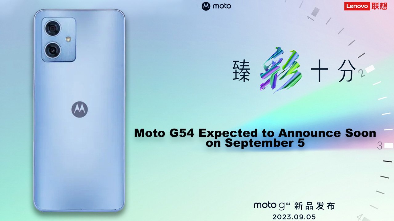 Moto G54 Expected to Announce Soon on September 5