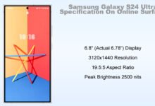 Samsung Galaxy S24 Ultra Specification On Online Surface