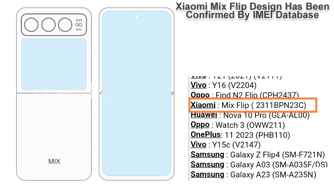 Xiaomi Mix Flip Design Has Been Confirmed By IMEI Database